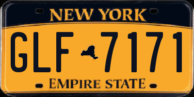 NY license plate GLF7171
