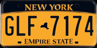NY license plate GLF7174