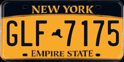 NY license plate GLF7175