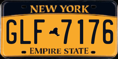 NY license plate GLF7176