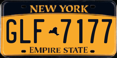 NY license plate GLF7177