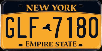 NY license plate GLF7180