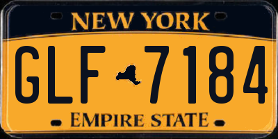 NY license plate GLF7184
