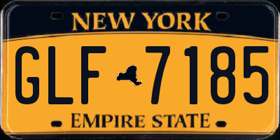 NY license plate GLF7185