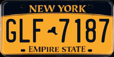 NY license plate GLF7187