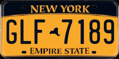 NY license plate GLF7189