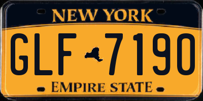 NY license plate GLF7190