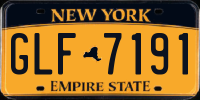 NY license plate GLF7191