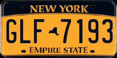NY license plate GLF7193