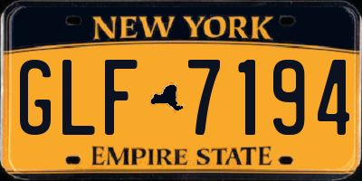 NY license plate GLF7194