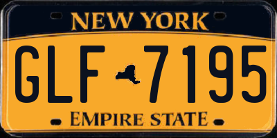 NY license plate GLF7195