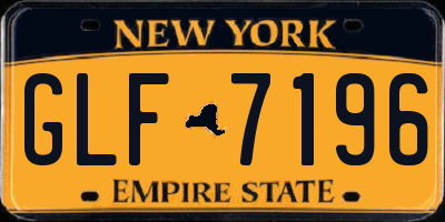 NY license plate GLF7196