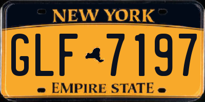 NY license plate GLF7197