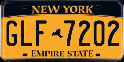 NY license plate GLF7202