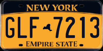 NY license plate GLF7213