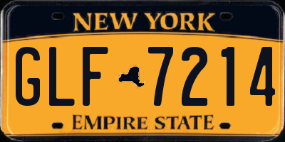 NY license plate GLF7214