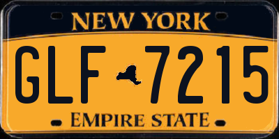 NY license plate GLF7215