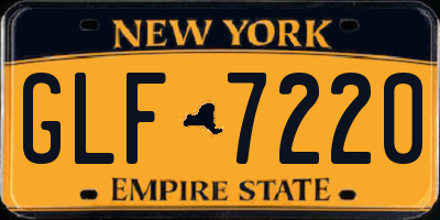 NY license plate GLF7220