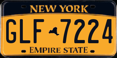 NY license plate GLF7224