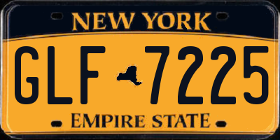 NY license plate GLF7225