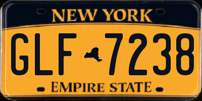 NY license plate GLF7238
