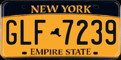 NY license plate GLF7239