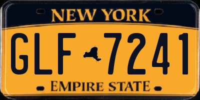NY license plate GLF7241