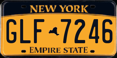 NY license plate GLF7246