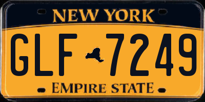 NY license plate GLF7249