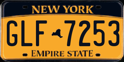 NY license plate GLF7253
