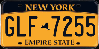 NY license plate GLF7255