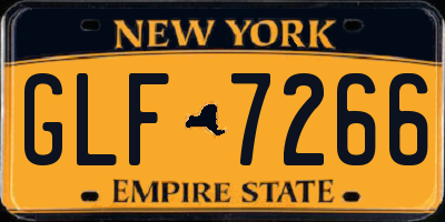 NY license plate GLF7266