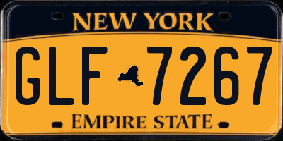 NY license plate GLF7267
