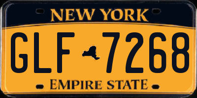 NY license plate GLF7268