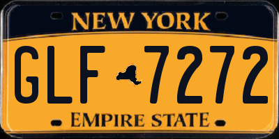 NY license plate GLF7272