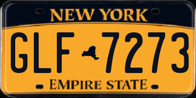 NY license plate GLF7273