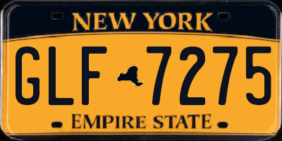NY license plate GLF7275