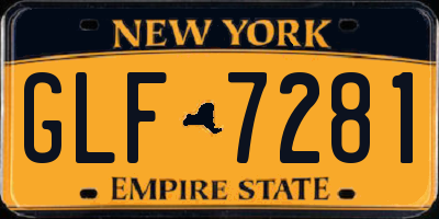NY license plate GLF7281