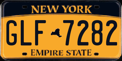 NY license plate GLF7282