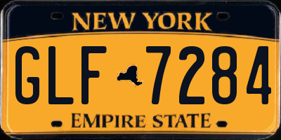 NY license plate GLF7284