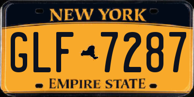 NY license plate GLF7287