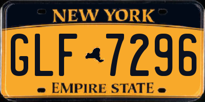 NY license plate GLF7296