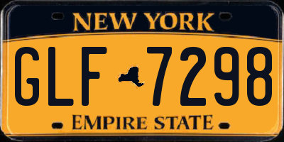 NY license plate GLF7298