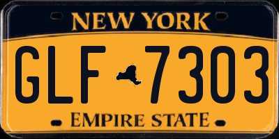 NY license plate GLF7303