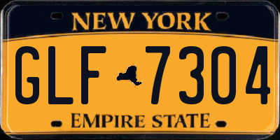 NY license plate GLF7304