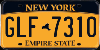 NY license plate GLF7310
