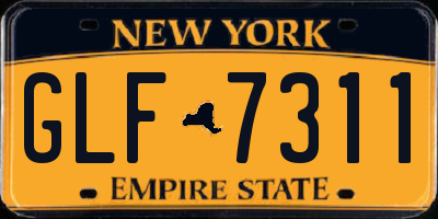 NY license plate GLF7311
