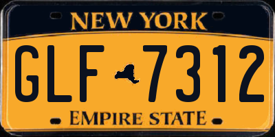 NY license plate GLF7312