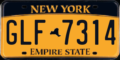 NY license plate GLF7314
