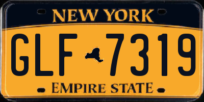NY license plate GLF7319